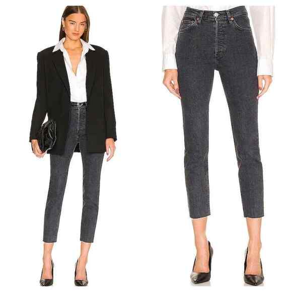 RE/DONE 90s High-Rise Ankle Crop Jeans - Picture 1 of 11